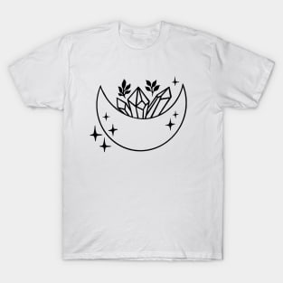 Flower Crystal Moon T-Shirt T-Shirt